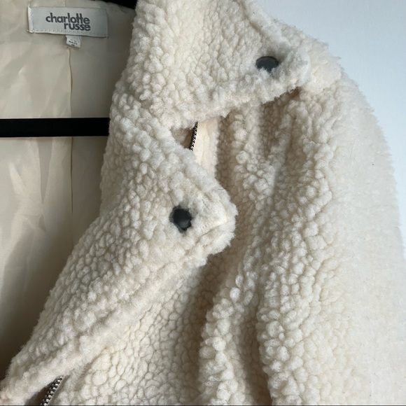 Teddy Sherpa Jacket Charlotte Russe - Picture 5 of 6